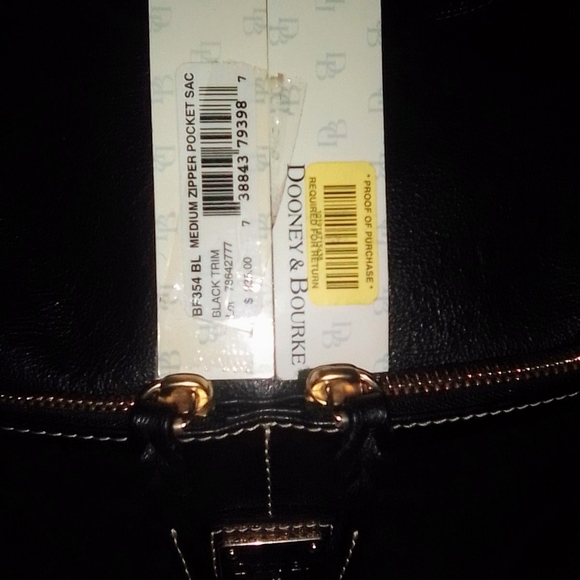 Dooney & Bourke Black Leather Shoulder Bag - Picture 7 of 7